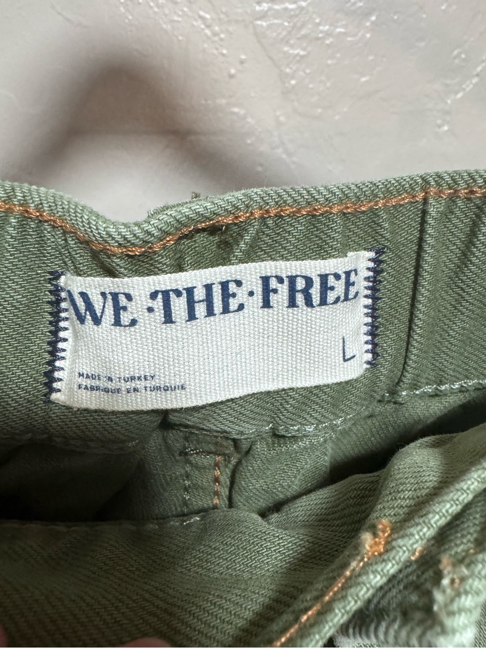 Free People We The Free Danni Shorts NWT Size L Army Green - Picture 3 of 8